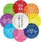 56 Pcs Day of The Dead Skull Placemats 13" x 13" Dia De Muertos Disposable Place Mat Paper Colorful Mexican Sugar Skulls Round Table Placemat for Halloween Table Decor Kitchen Dining